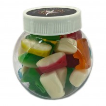 PLASTIC JAR FILLED WITH MIXED LOLLIES 135G